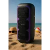 Pārnēsājams stereo skaļrunis SQUEAK SQ1009 — Bluetooth 5.3, 45 W RMS, 10 stundu akumulators, FM, USB, AUX, LED, 1800 mAh, melns