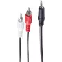 Audio kabelis ShiverPeaks BS30832-10 10m 3.5mm 2 x RCA Melns