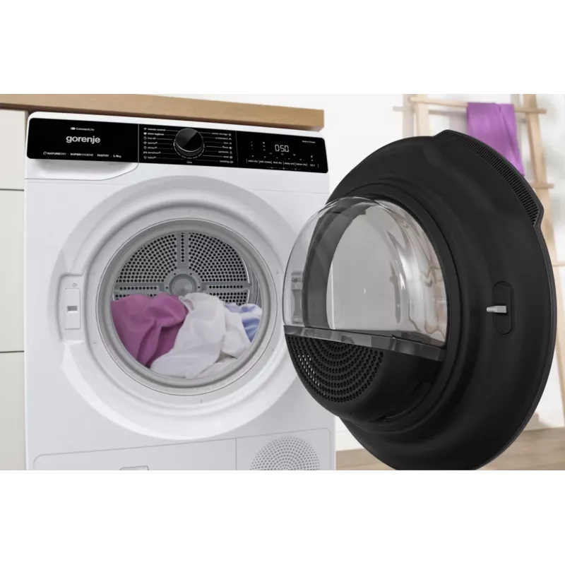 Gorenje DPNA92WIFI veļas žāvētājs Brīvstāvošs Ielādēšana no priekšas 9 kg A++ Melns, Balts
