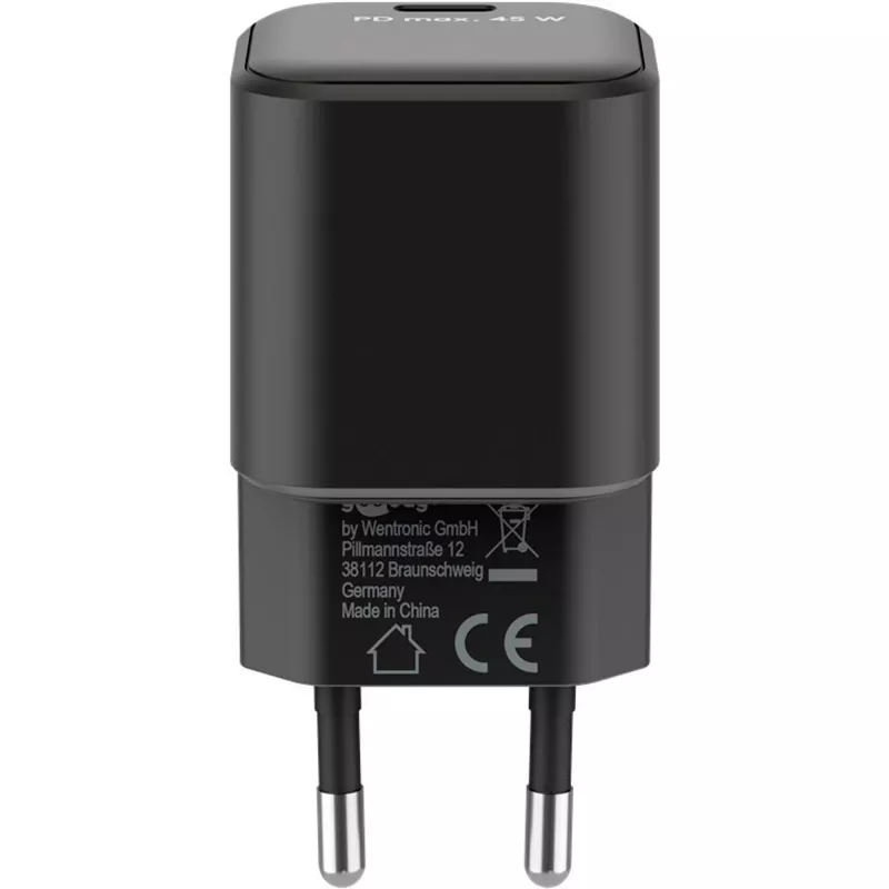 Goobay lādētājs 65331 Iekštelpu maiņstrāvas ātrā uzlāde Melns USB Type-C