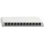 Plākšņu panelis Rutenbeck PP-Cat.6A iso-12 12 x RJ-45 ekranēts tīri balts