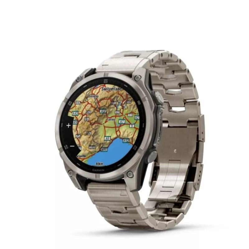 Smartwatch GARMIN Fenix 8 47 mm, 1.4 inch (3.56 cm) AMOLED 454×454, Titāns, Wi‑Fi, GPS