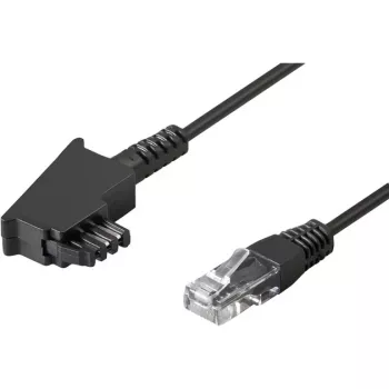 Wentronic Goobay - tālruņa kabelis - TAE-F (vīr.) - RJ-45 (vīr.) - 15 m - melns (51236)