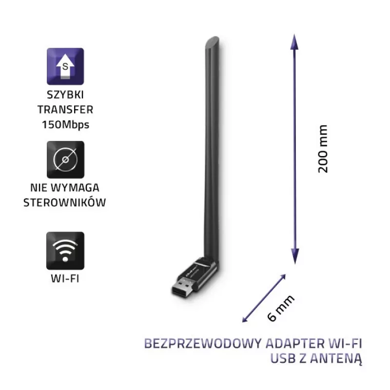 Tīkla karte Qoltec 57001 WLAN 150 Mbit/s