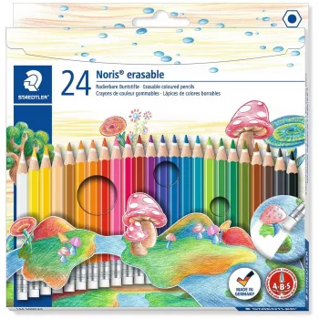 Dzēšamie krāsainie zīmuļi Staedtler Noris 144 50 Daudzkrāsains 24 gab.