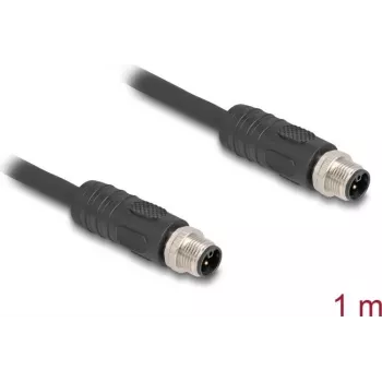 DeLOCK sensora/aktuatora kabelis 1 m RST M12 melns 80514