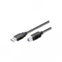 Wentronic Goobay USB 3.0 SuperSpeed kabelis, melns, 1,8 m - USB 3.0 spraudnis (A tips) > USB 3.0 spraudnis (B tips) (93655)