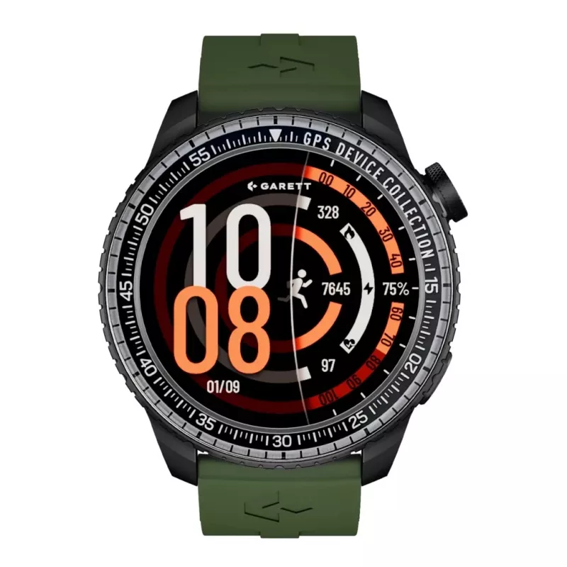 Viedpulkstenis Garett Compass GPS melns — Garett Compass GPS viedpulkstenis, melns