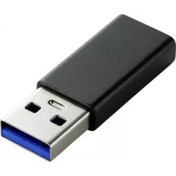 Renkforce RF-4472306 Kabeļa saskarnes/dzimuma adapteris USB Type A USB Type C Melns (RF-4472306)