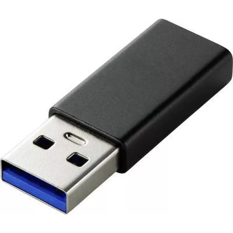 Renkforce RF-4472306 Kabeļa saskarnes/dzimuma adapteris USB Type A USB Type C Melns (RF-4472306)
