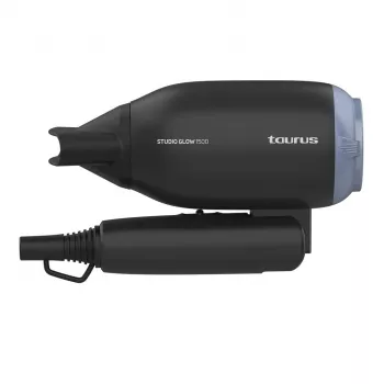 Matu žāvētājs Taurus Studio Glow 1500 — 1400 W, 3 siltuma līmeņi, 2 ātrumi, salokāms, pakarināms, melns