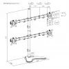 LCD kronšteins SBOX LCD-F048-2 17–32 collu displejiem, atbalsta 4×9 kg, VESA 100×100