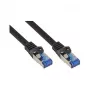 Good Connections Cat.6A komutācijas kabelis SmartFLEX HF melns 0,25m