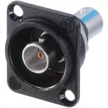 Neutrik NBB75DFIB-P - BNC - Melns - Nerūsējošais tērauds - Misiņš - Polioksimetilēns (POM) - Politetrafluoretilēns (PTFE) - Cinks - Misiņš - 1,5 V - 3 mO (NBB75DFIB-P)