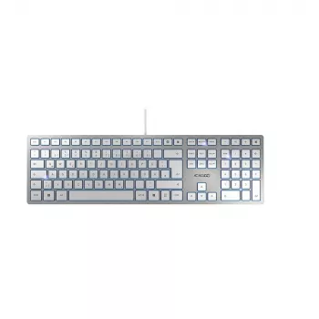 Tastatūra CHERRY KC 6000 plāns Universāla USB QWERTZ vācu sudraba