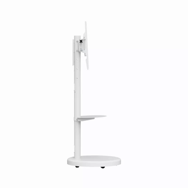 Grīdas TV statīvs GEMBIRD TVS-86TR-01-W 37–86 collu televizoriem, balts, grozāms un noliecams, VESA 200x200–600x400, maks. slodze 50 kg