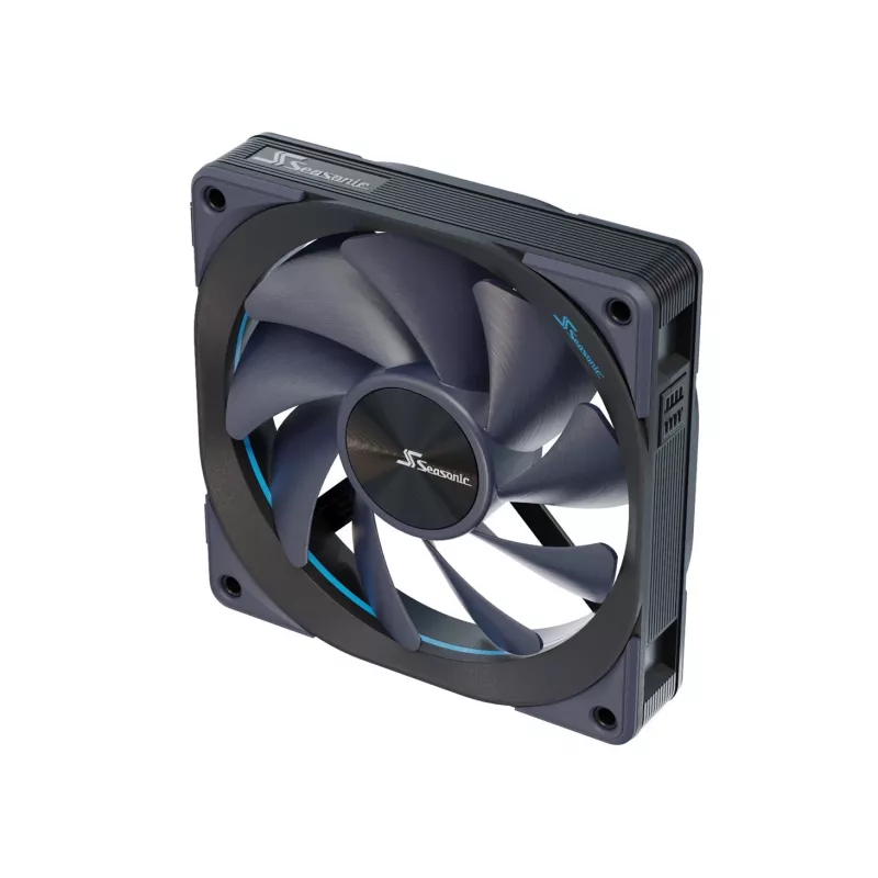 Seasonic MagFlow 1-Fan Kit datora korpusa ventilators 12 cm Melns 1 gab.