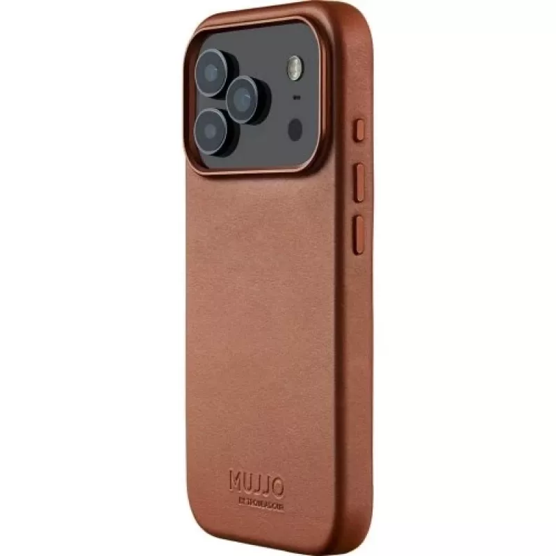 Mujjo Full Leather Case MagSafe vāciņš priekš iPhone 17 Pro Brown