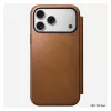 Mobilo tālruņu apvalks Nomad Modern Leather Folio vāciņš iPhone 17 Pro Max — brūngans, der līdz 17,5 cm (6,9 collu) ekrānam, 4 karšu kabatas