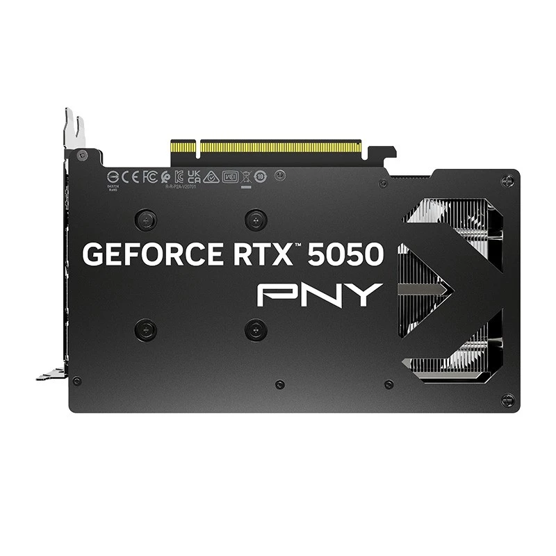 Grafikas karte PNY GeForce RTX 5050 — 8 GB GDDR6, 2317 MHz, 128 bitu, PCIe x8 5.0, dubultā ventilatora dzesēšana