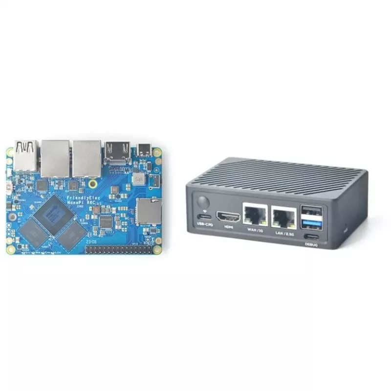 ALLNET FriendlyELEC NanoPI R6C Dual-2.5G ETH 8G RAM / 32G emmC Combo ar korpusu