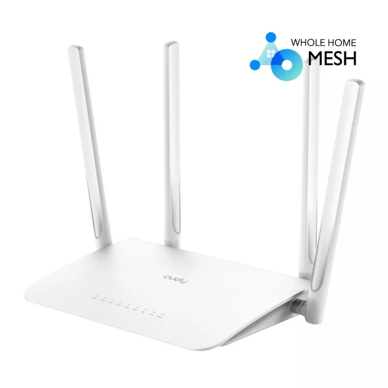 Cudy WR1300 bezvadu maršrutētājs Gigabit Ethernet Divjoslu (2.4 GHz / 5 GHz) Balts