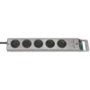 Brennenstuhl 1153340115 pagarinātājs Super-Solid Line 5 kontaktiem 2,5 m H05VV-F 3G1,5, sudraba (1153340115)