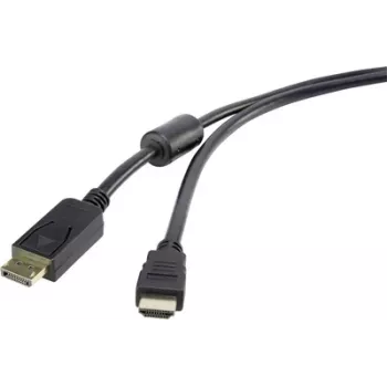 DisplayPort uz HDMI kabelis Renkforce 5 m — digitālais audio/video savienojums