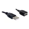 USB 2.0 pagarinātāja kabelis DeLOCK 82457 0,15 m melns