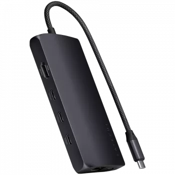 Satechi USB-C multiportu adapteris ST-P8KED — 6 pieslēgvietas, atbalsta 8K izšķirtspēju
