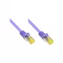 RJ45 komutācijas kabelis ar Cat.7 neapstrādātu kabeli un aizsardzību pret aizbīdni (RNS®), S/FTP, PiMF, bez halogēna, 600 MHz, OFC, violets, 1 m, Good Connections® (8070R-010V)