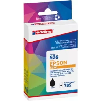 edding printera kārtridžs EDD-626 melns, saderīgs ar EPSON 603XL Bk