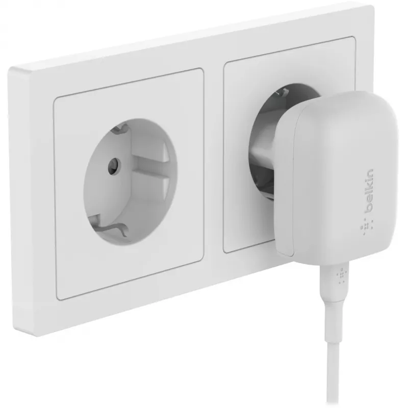 Lādētājs iekštelpām Belkin WCA006vf1MWH-B5 ātrā uzlāde USB Type-C 1 m balts
