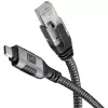 Techly ICOC U3C-RJ45-010 tīkla kabelis sudraba, melns 1 m Cat6 F/UTP (FTP)