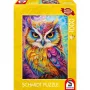 1000 gabalu puzle Schmidt Spiele 59782 — Owl in Parrot Dress, mozaīkpuzle, 1000 gabali