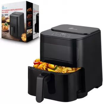 Extralink HOME AIR 5.2L EU SJ-520 cepamā krāsns Viena 1600 W Karstā gaisa cepamā krāsns Melna