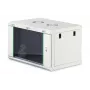 Pie sienas stiprināms 19 collu statīva skapis DIGITUS Dynamic‑N DN-37100, 7U, 600x450 mm (PxG), IP20, gaiši pelēks, neizjaukts