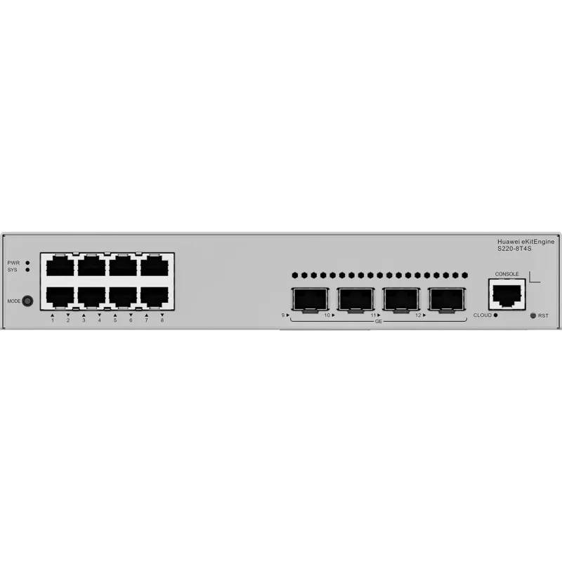 Huawei S220-8T4S Gigabit komutators, 4x SFP 8x LAN, 4x SFP