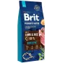 Sausā suņu barība Brit Premium by Nature Sensitive Lamb — 15 kg, jēra gaļa un rīsi, 27% olbaltumvielu, 14% tauku, pieaugušiem suņiem ar jutīgu kuņģi