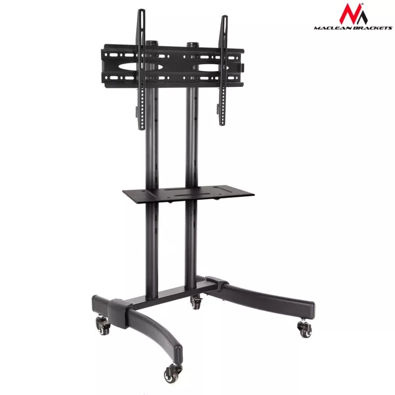 Maclean MC-739 profesionāls TV statīvs-ratiņi ar riteņiem, 32-65 collas (165,1 cm), maks. 40 kg, VESA līdz 400x600, melns