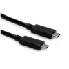 USB kabelis ROLINE 11.02.9056 0,5 m USB 3.2 Gen 2 10 Gbit/s USB C melns