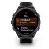 Viedpulkstenis GARMIN Forerunner 570 — 47 mm šīfera pelēks alumīnija korpuss, caurspīdīga melna silikona siksniņa