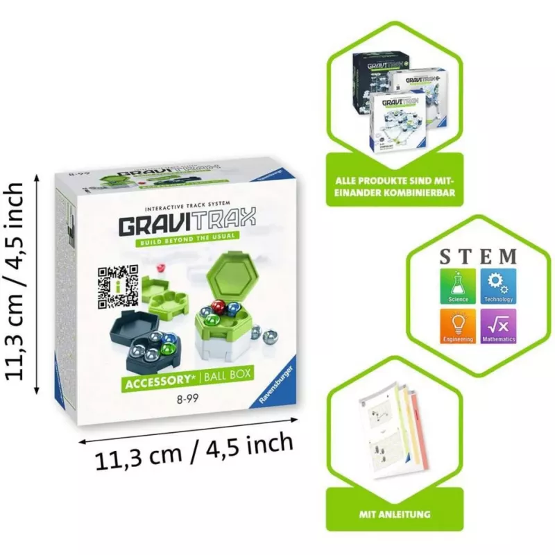 Piederumu rotaļlieta Ravensburger GraviTrax Ball Box daudzkrāsains