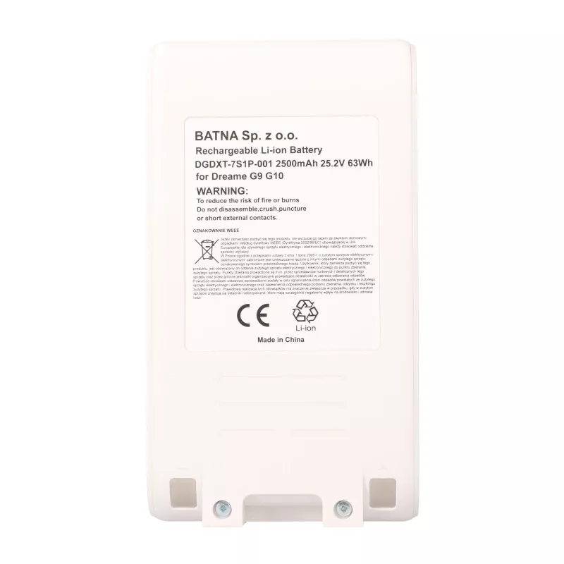 Akumulators, putekļsūcējs G9 G10 25.2V 2500mAh