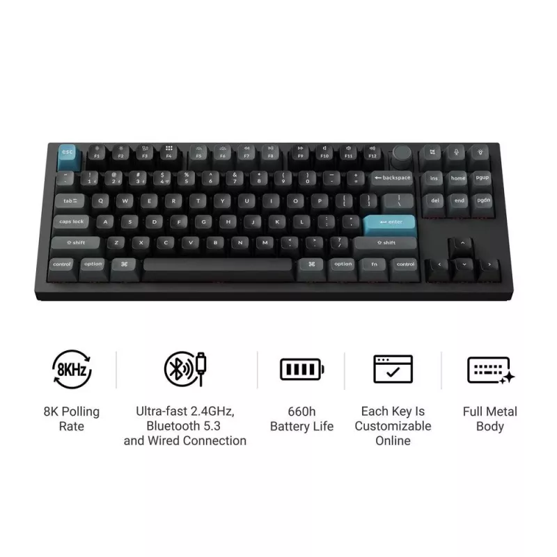 Tastatūra Wrl Q3 ULTRA/Melns Q3U-M3 Keychron