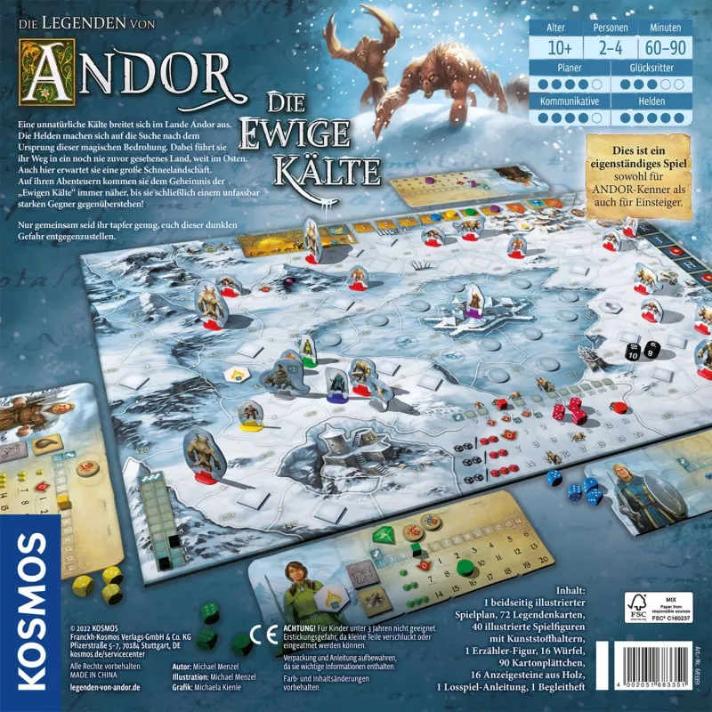 Die Legenden of Andor - The Eternal Cold, galda spēle
