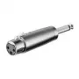 Wentronic Goobay XLR adapteris - XLR ligzda (3 kontaktu) > 6,35 mm domkrata spraudnis (2 kontaktu, mono) (27451)