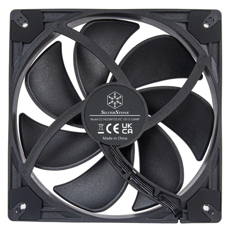 SilverStone VISTA SST-VS140B 140mm PWM korpusa ventilators - melns