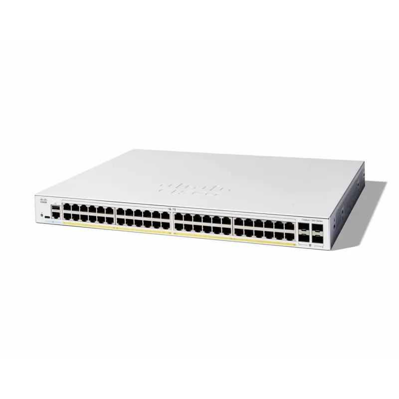 Pārvaldāmais komutators Cisco Catalyst 1300-48P-4G 48 portu GE PoE 4x1GE SFP