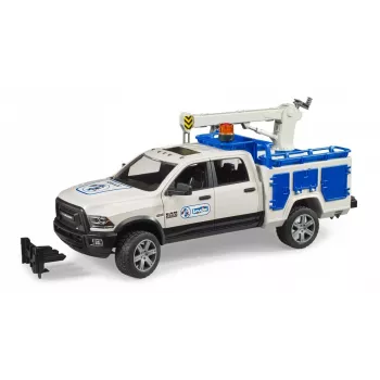 Auto Dodge RAM 2500 Servisa Automašīna ar Rotējošo Lukturi Gailis BRUDER 02509